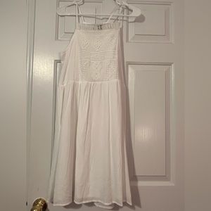 Kids XL white sun dress